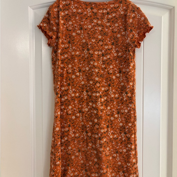 Art Class Girl’s Vibrant Orange Floral Dress Size M - Picture 4 of 5